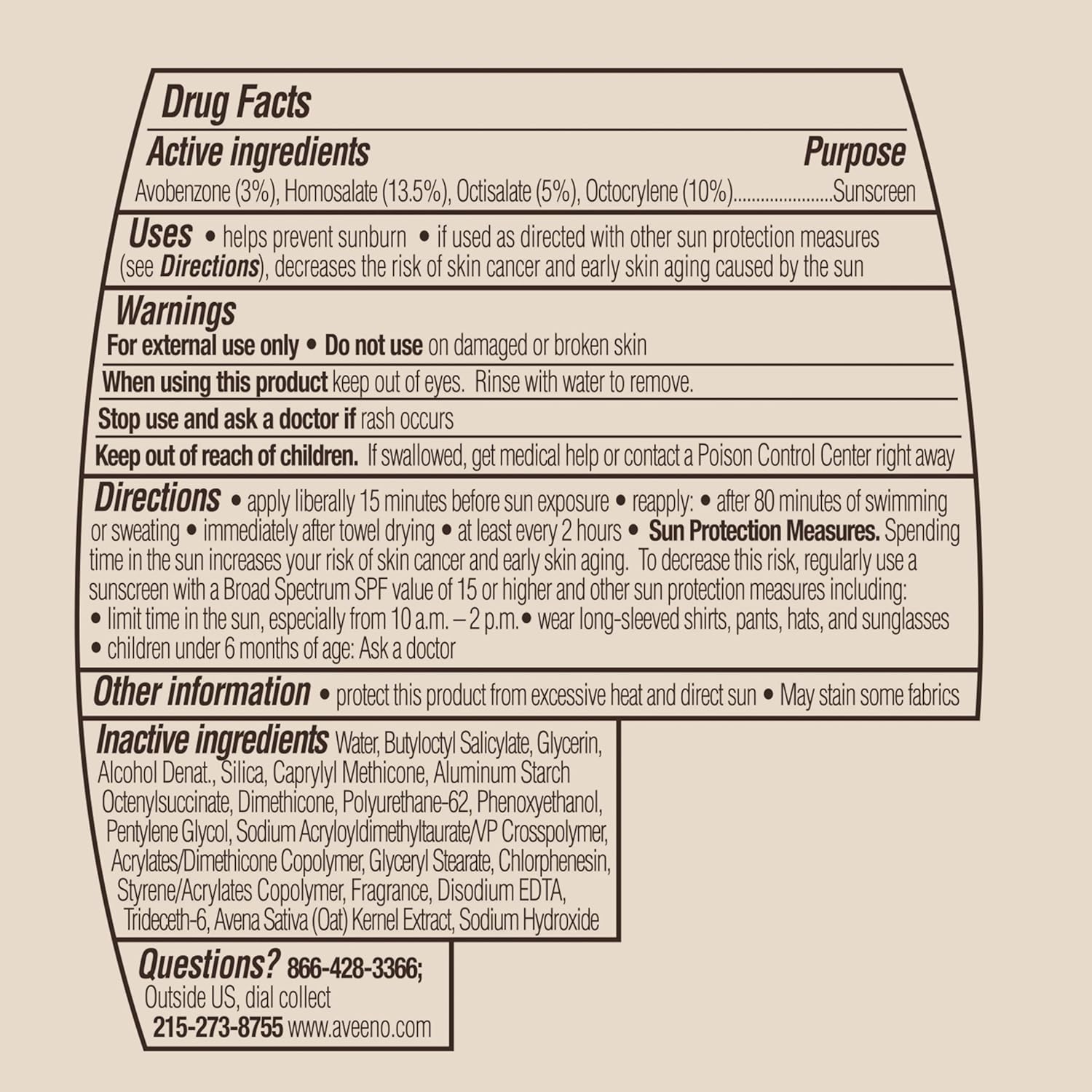 Aveeno Broad Spectrum SPF 60 Sunscreen – Portable, Sweat-Resistant Protection for Active Outdoor Sports