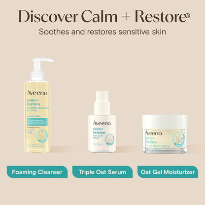 Aveeno Calm + Restore Oat Gel – Minimalist Face Cream with Essential Ingredients Only