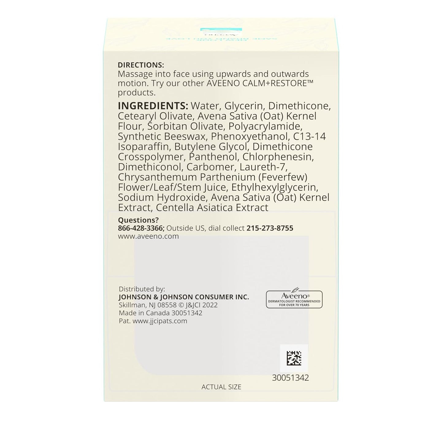 Aveeno Calm + Restore Oat Gel – Minimalist Face Cream with Essential Ingredients Only