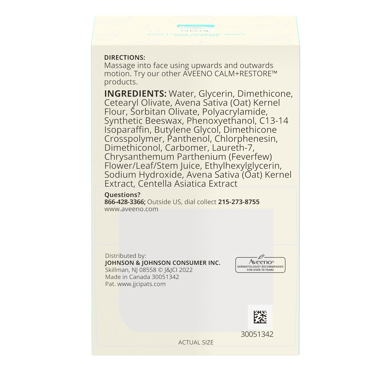 Aveeno Calm + Restore Oat Gel – Minimalist Face Cream with Essential Ingredients Only