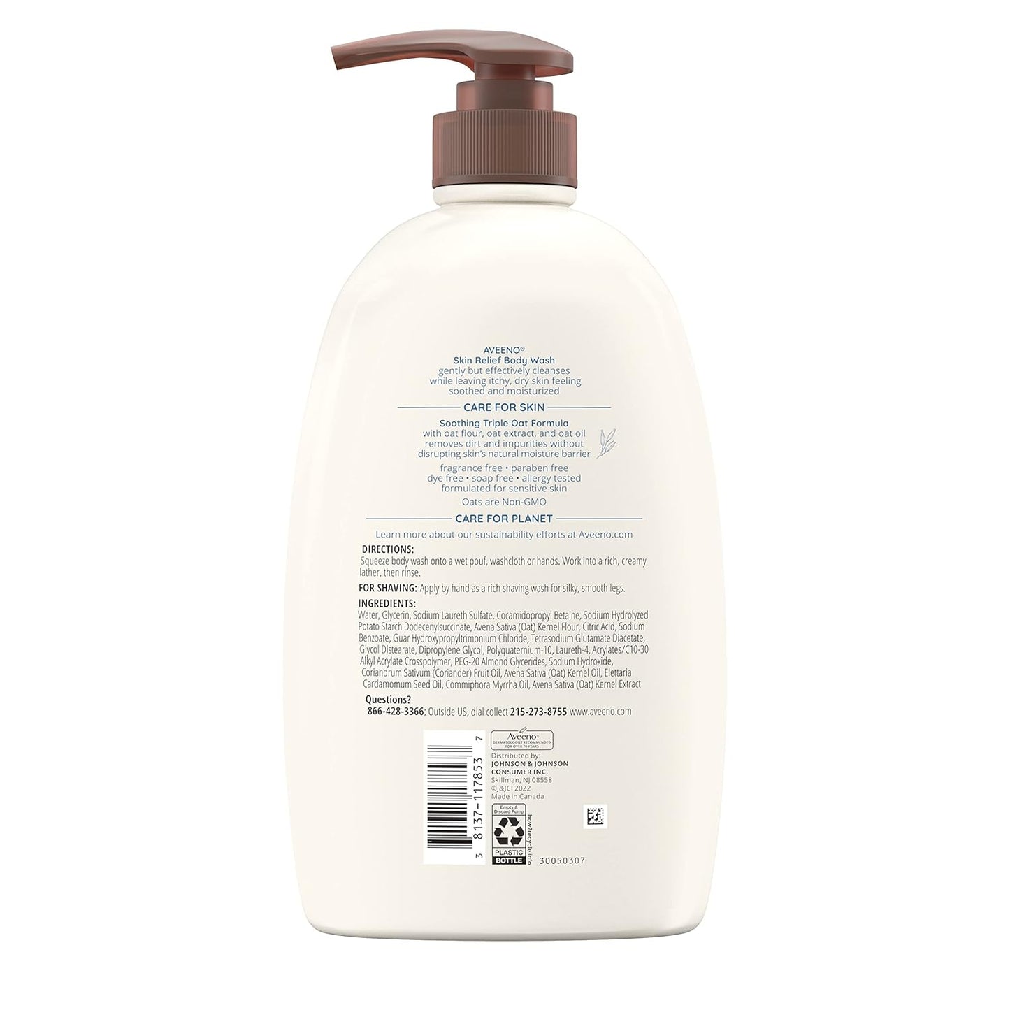 Aveeno Fragrance-Free Body Wash for Kids – Allergy-Tested Gentle Formula for Family Bath Time