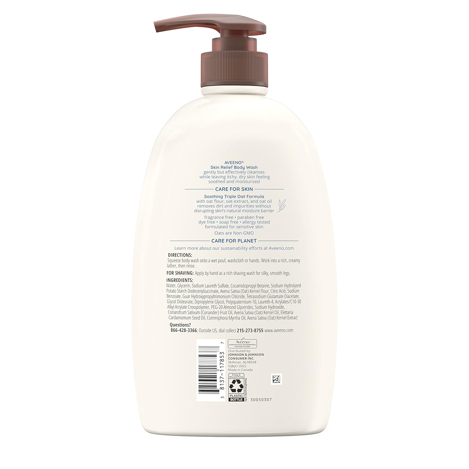 Aveeno Fragrance-Free Body Wash for Kids – Allergy-Tested Gentle Formula for Family Bath Time