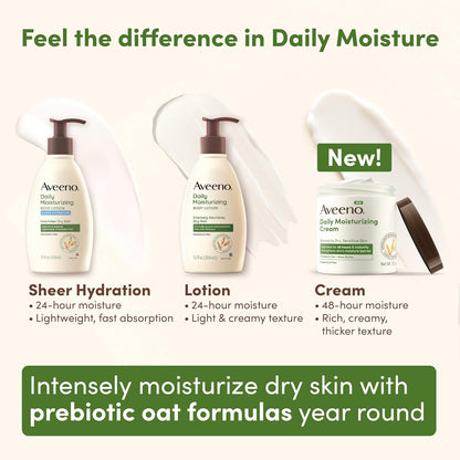 Aveeno Fragrance-Free Sensitive Skin Cream – Essential Multi-Use Moisturizer for Intentional Living