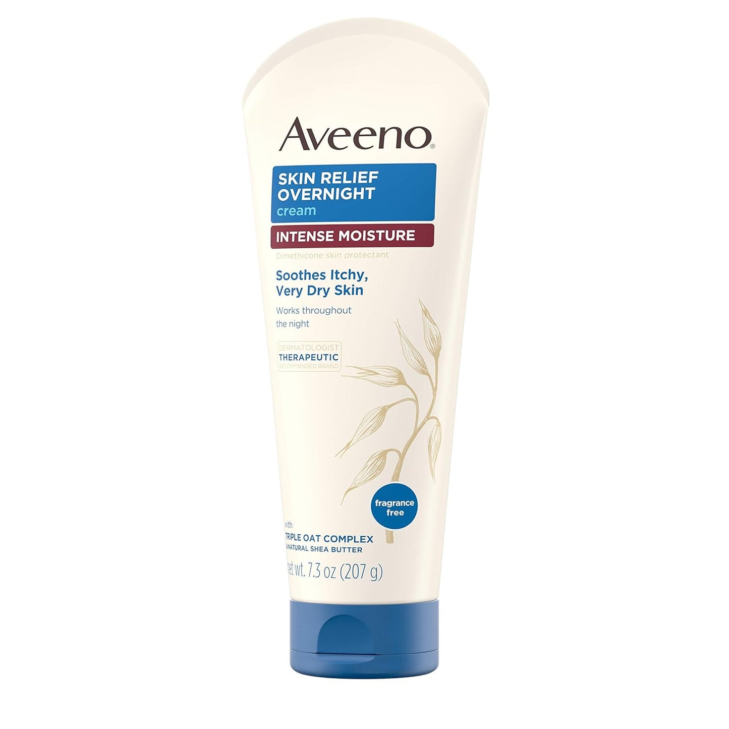 Aveeno Intensive Moisture Cream – Dermatologist-Crafted Night Treatment with Triple Oat Complex