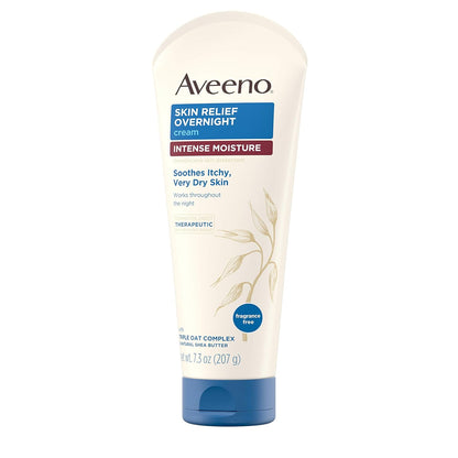 Aveeno Intensive Moisture Cream – Dermatologist-Crafted Night Treatment with Triple Oat Complex