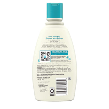 Aveeno Kids Gentle Hair Cleanser & Conditioner, Dermatologist-Tested Safe for Kids' Scalps