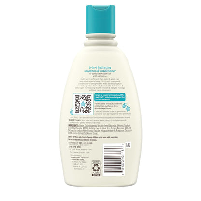 Aveeno Kids Gentle Hair Cleanser & Conditioner, Dermatologist-Tested Safe for Kids' Scalps