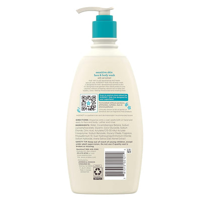 Aveeno Kids Tear-Free Wash – Soothing, Moisturizing Cleanser for Stress-Free Evening Bath Time Rituals