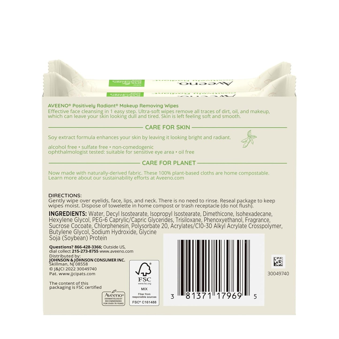 Aveeno Oil-Free Makeup Remover Wipes – Minimal Design, Maximum Simplicity in Skincare