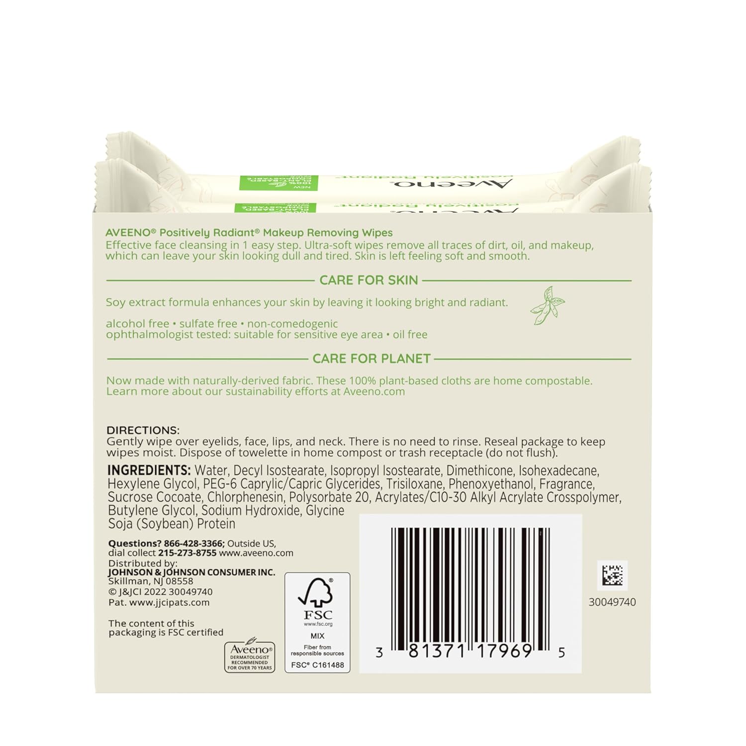 Aveeno Oil-Free Makeup Remover Wipes – Minimal Design, Maximum Simplicity in Skincare