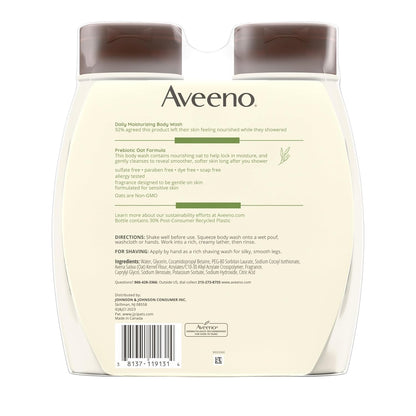 Aveeno Paraben-Free Body Cleanser – Dermatologist-Tested Safety for Kids & Family Bathrooms