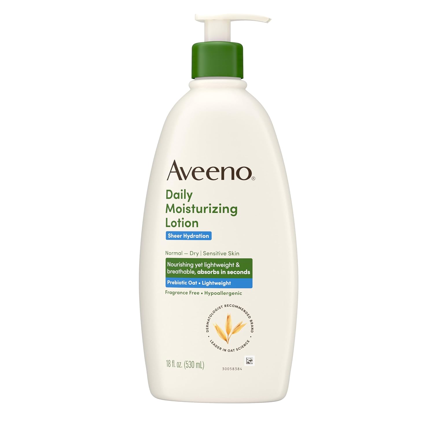 Aveeno Sheer Hydration Fragrance-Free Body Lotion with Prebiotic Oat – Thoughtful 48-Hour Moisturizer Gift for Mom with Sensitive or Dry Skin
