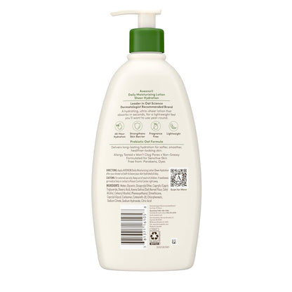 Aveeno Sheer Hydration Fragrance-Free Body Lotion with Prebiotic Oat – Thoughtful 48-Hour Moisturizer Gift for Mom with Sensitive or Dry Skin