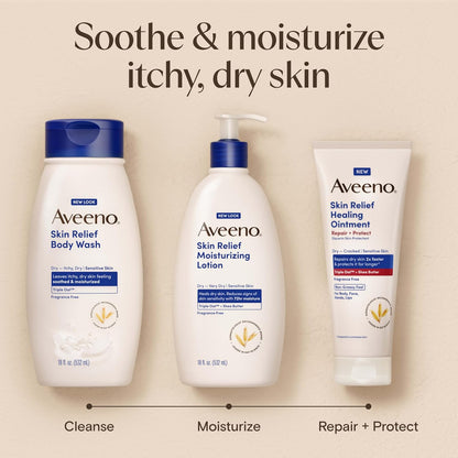 Aveeno Skin Relief Moisturizing Lotion – Thoughtful Self-Care Gift for Mom with Very Dry Sensitive Skin