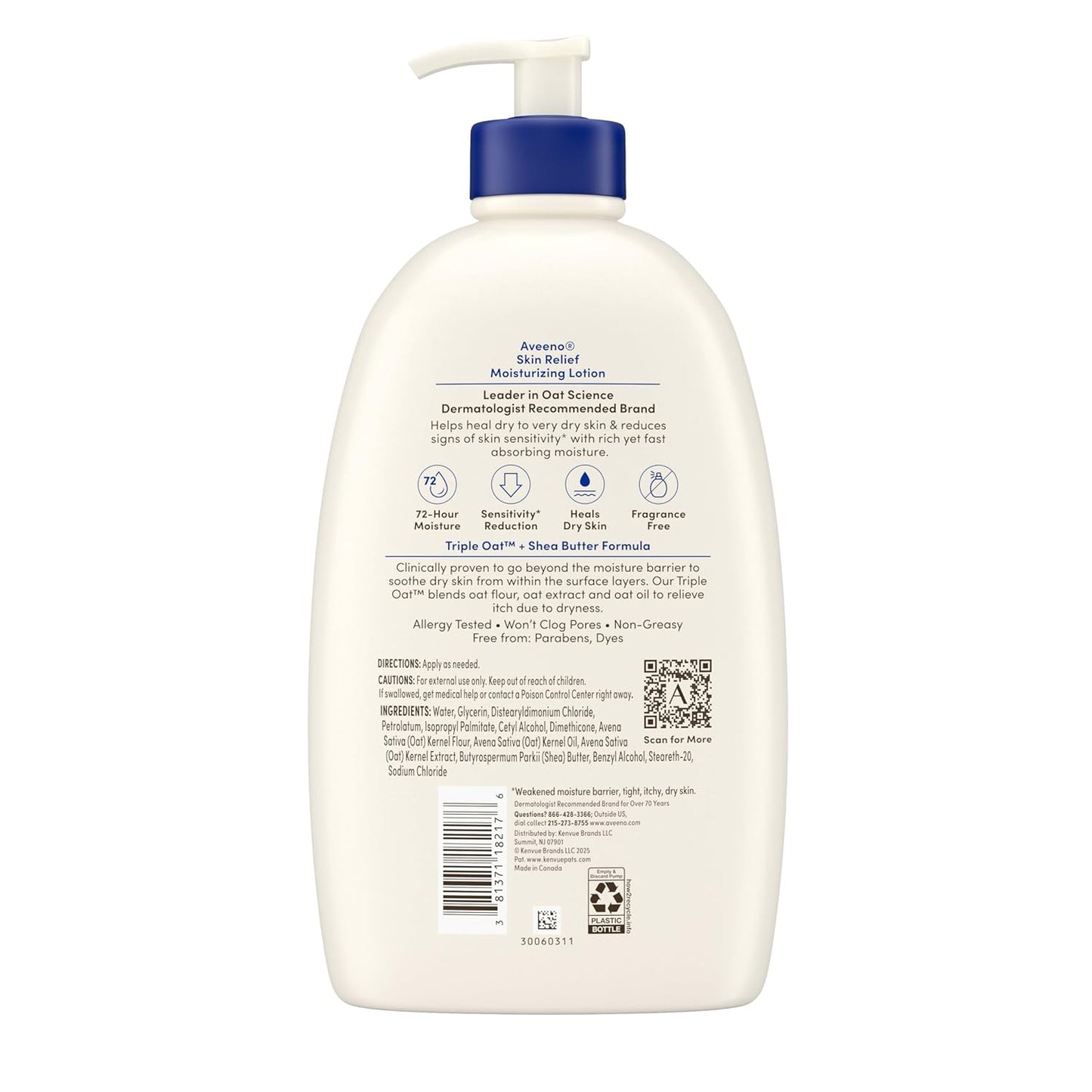 Aveeno Skin Relief Moisturizing Lotion – Thoughtful Self-Care Gift for Mom with Very Dry Sensitive Skin