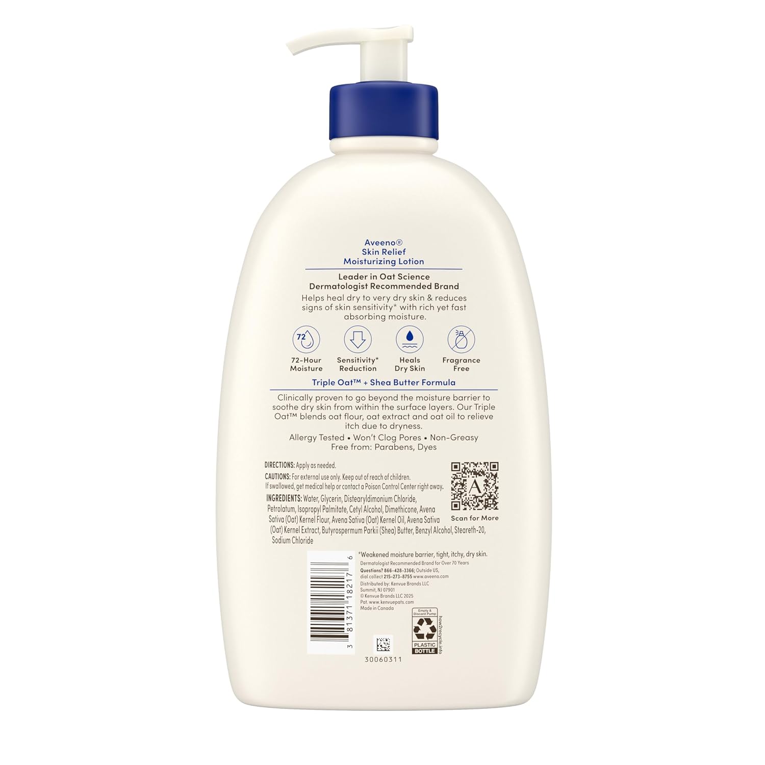 Aveeno Skin Relief Moisturizing Lotion – Thoughtful Self-Care Gift for Mom with Very Dry Sensitive Skin