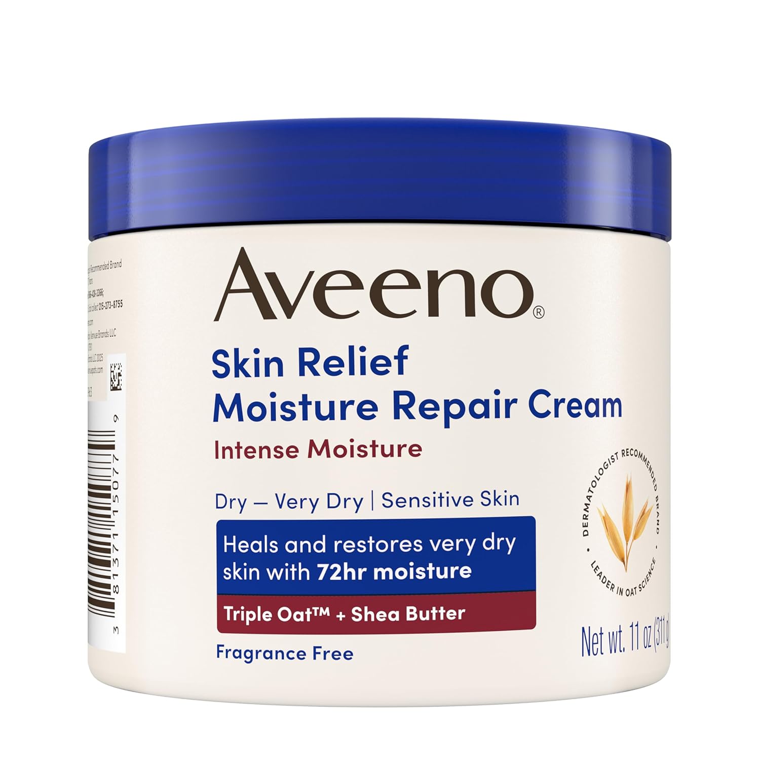 Aveeno Triple Oat Formula – Hypoallergenic Daily Cream, Dye-Free & Paraben-Free