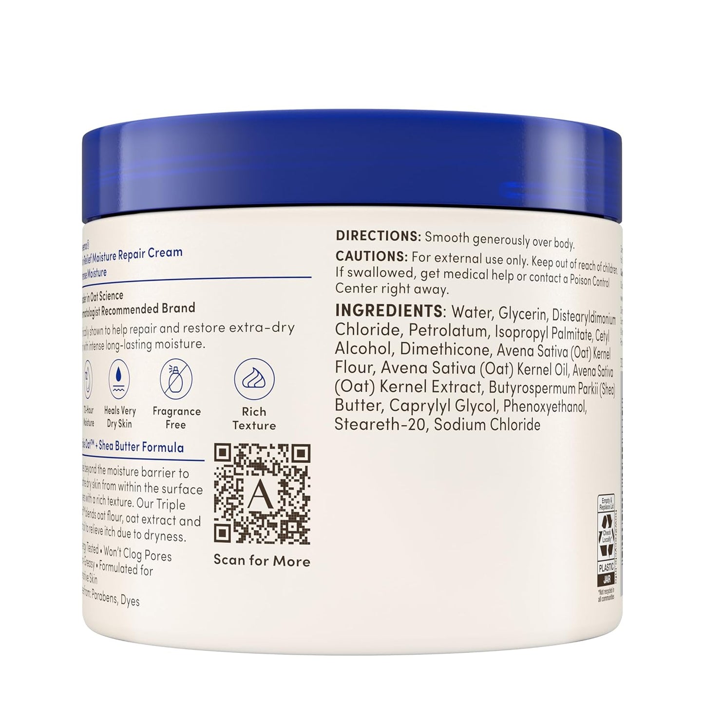 Aveeno Triple Oat Formula – Hypoallergenic Daily Cream, Dye-Free & Paraben-Free