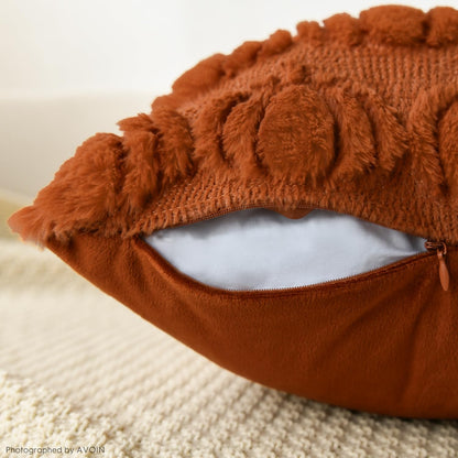 AVOIN colorlife Simple Caramel Pumpkin Pillow Cover 18x18 – Minimalist Fall Sofa Accent, Clean Neutral Cushion Case, Set of 2