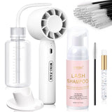 EMEDA Lash Shampoo Kit with USB Fan Thoughtful Birthday Gift for Women Who Love Lash Extensions