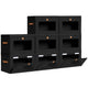 Black - Large - 8 Pack