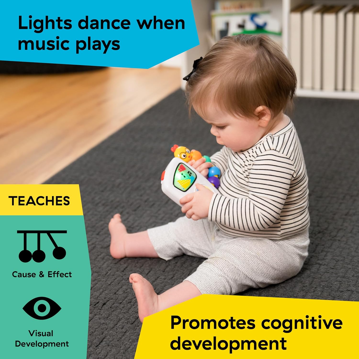 Baby Einstein Take Along Tunes Toy, Portable Travel Companion for Car Rides and Airplane Trays, Ages 3 Months Plus