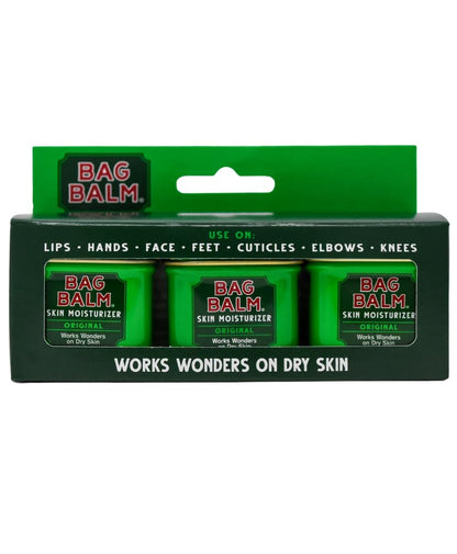 Bag Balm Skin Moisturizer Mini Tin Gift Box (Set of 3)