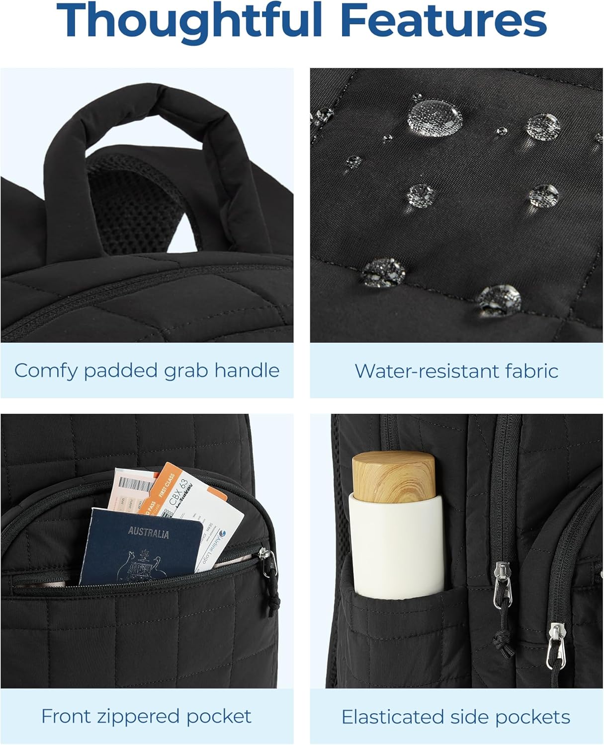 BAGSMART 25L Work Backpack for Women – Office Commute Bag with Dedicated Laptop Compartment
