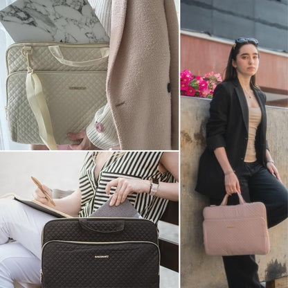 BAGSMART Laptop Case for MacBook Pro 16 – Stylish Housewarming Present for Female Colleagues, Water-Resistant Notebook Bag