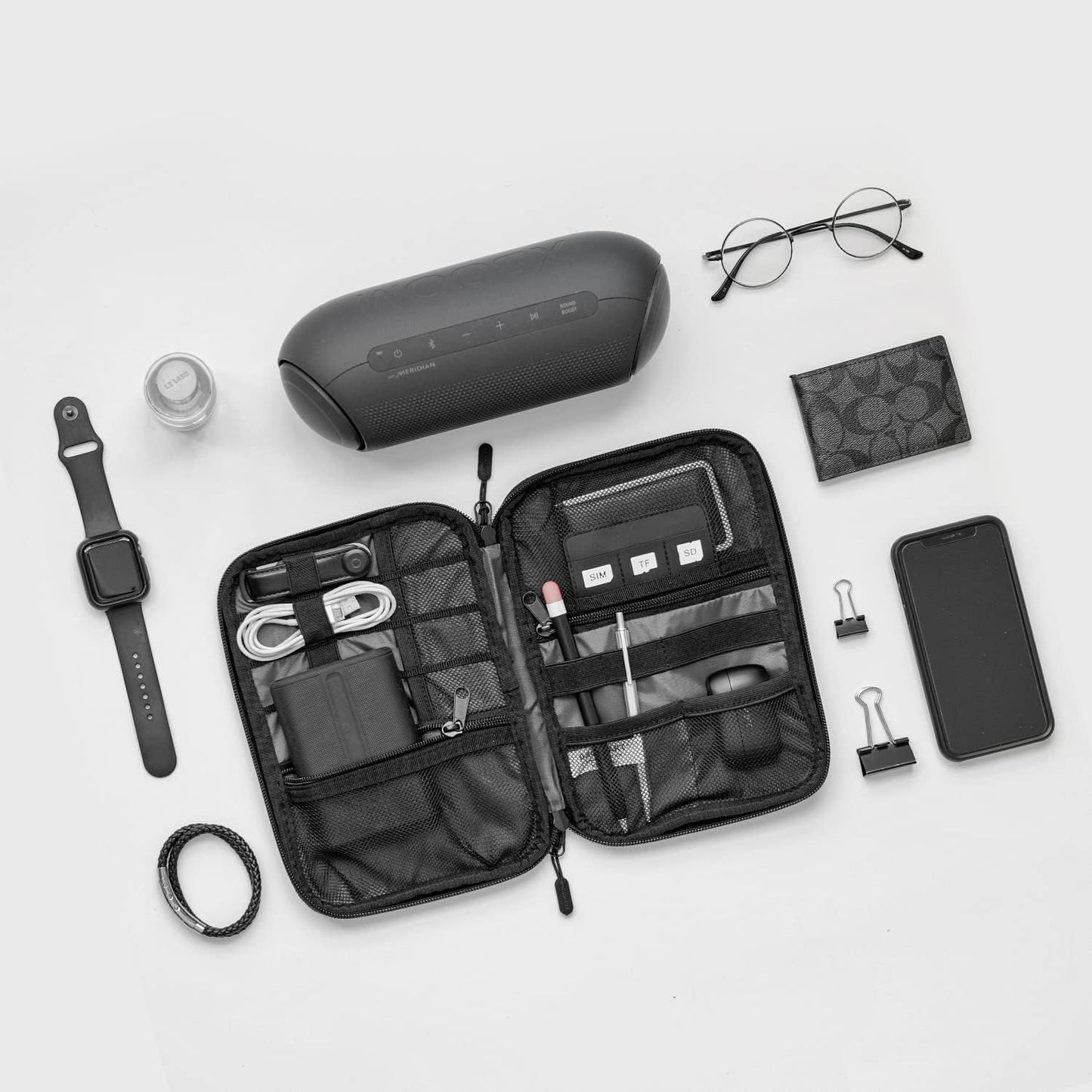 BAGSMART Travel Tech Organizer – Camping Gadget Pouch, Durable Cable and Charger Storage