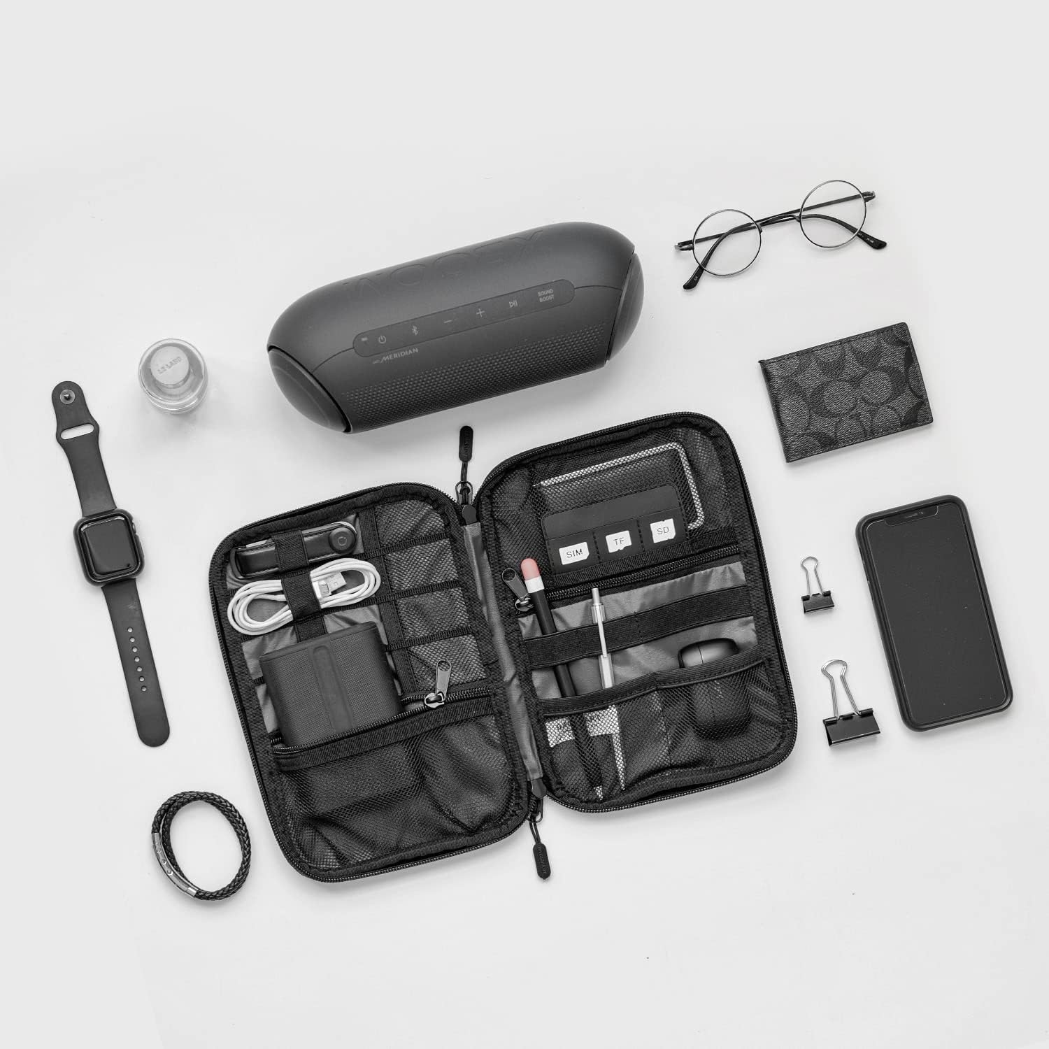 BAGSMART Travel Tech Organizer – Camping Gadget Pouch, Durable Cable and Charger Storage