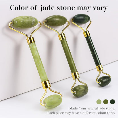 BAIMEI IcyMe Gua Sha & Jade Roller Set – Calming Bedtime Ritual for Stress Relief, Evening Facial Tension Release