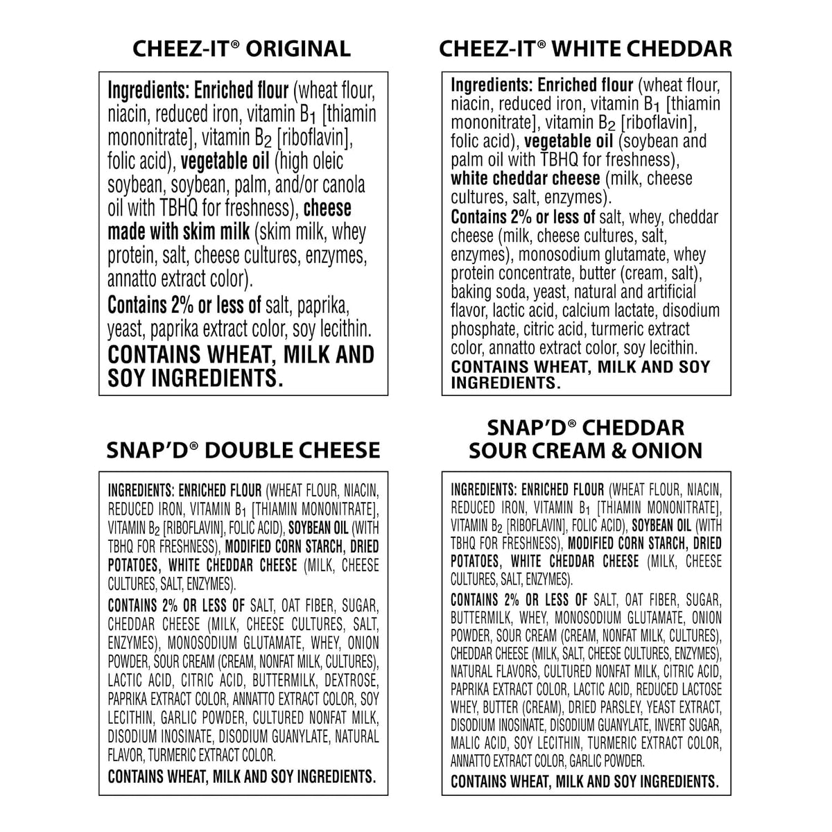 baked snack crackers made with 100% real cheese aged for bold taste