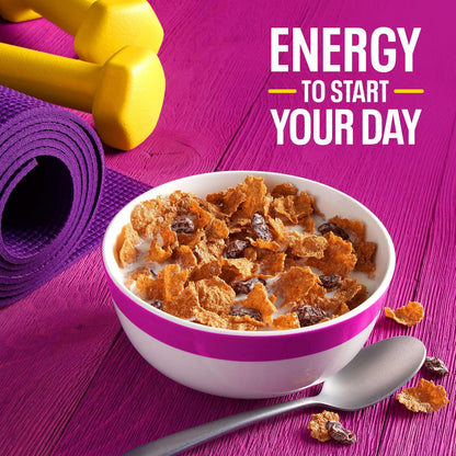 balanced blend of sweet raisins, crispy wheat flakes, and bran flakes