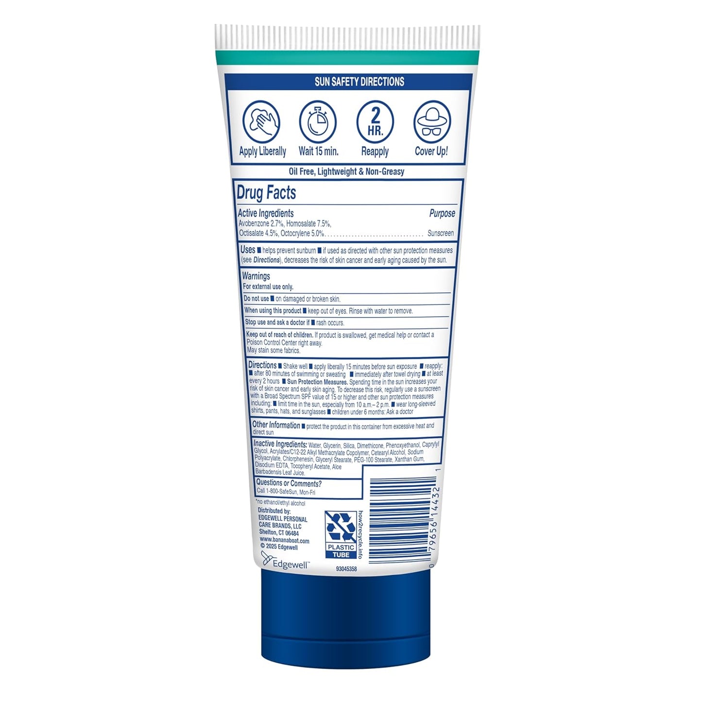Banana Boat Sheer Sensitive Body Lotion SPF 50 – Fragrance-Free Family Sunscreen Safe for Children with Sensitive Skin, 6oz