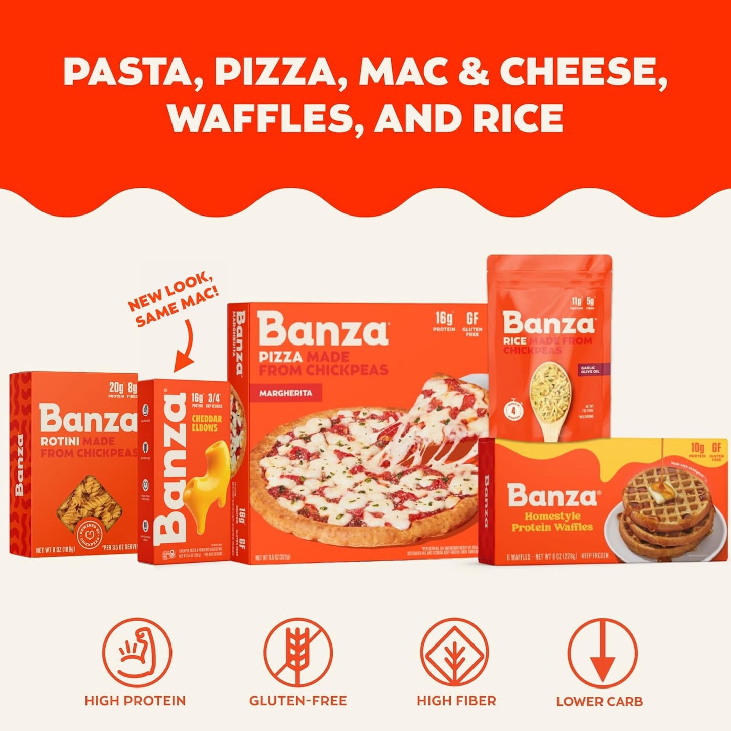 Banza Gluten-Free Pasta 6-Box Gift Set – High-Protein Plant-Based Present for the Wellness Lover in Your Life
