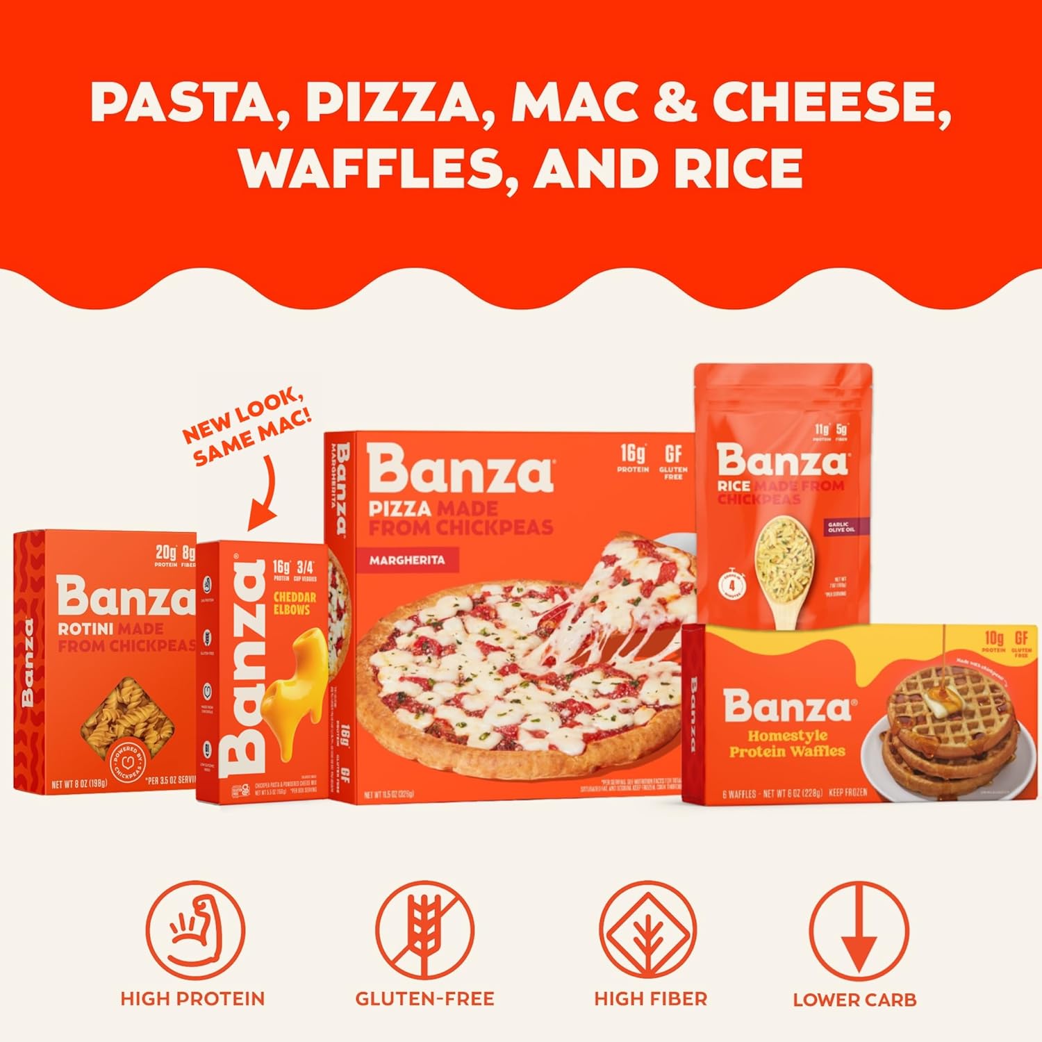 Banza Gluten-Free Pasta 6-Box Gift Set – High-Protein Plant-Based Present for the Wellness Lover in Your Life
