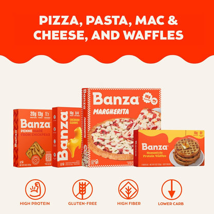 Banza Protein Spaghetti Pack of 5 - School Lunch Pasta for Picky Eaters and Celiac-Safe Households