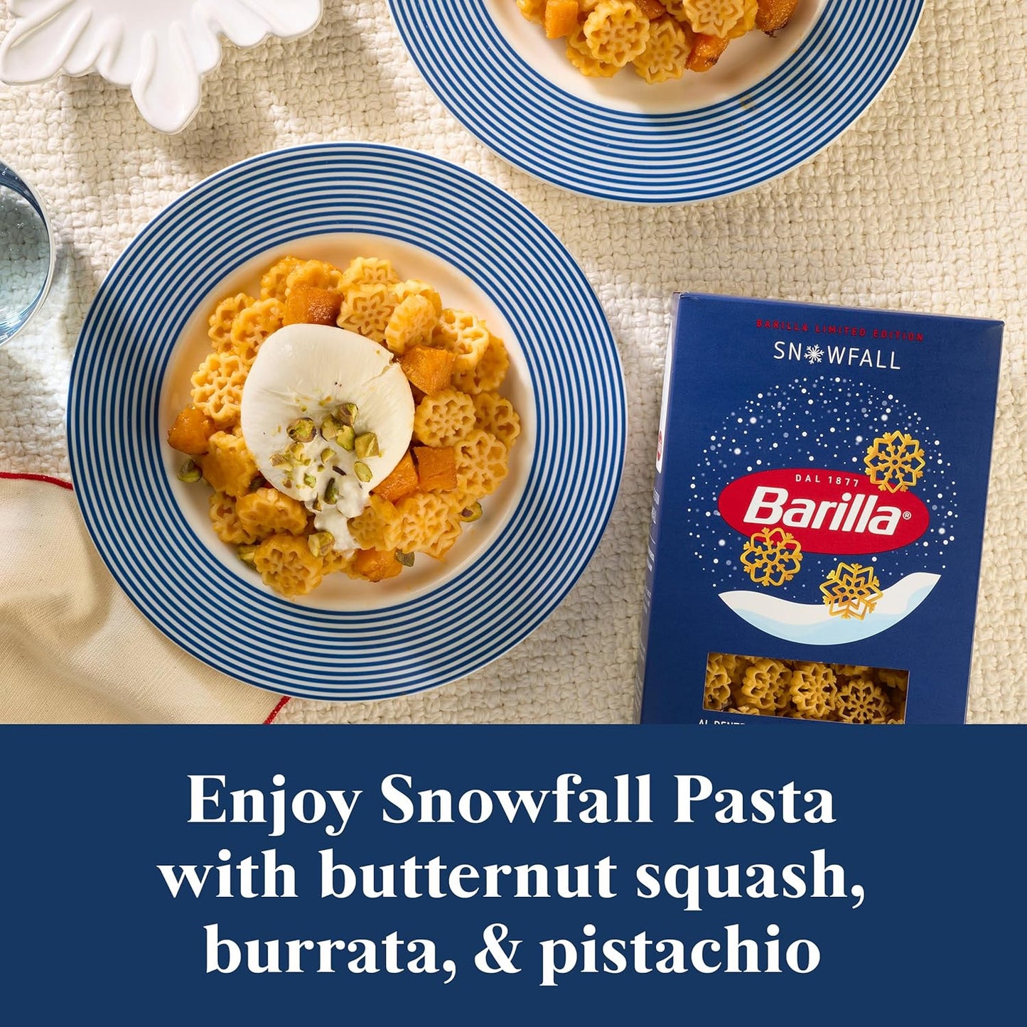Barilla Holiday Snowflake Pasta, 12 Ounce Box – Kid-Friendly Novelty Shapes for Christmas Lunchboxes and Winter Family Meals