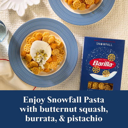 Barilla Holiday Snowflake Pasta, 12 Ounce Box – Kid-Friendly Novelty Shapes for Christmas Lunchboxes and Winter Family Meals