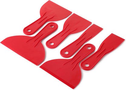 Bates 6 Pack Plastic Putty Knife Set - Practical Housewarming Gift for New Homeowners, Complete Wall Repair Kit