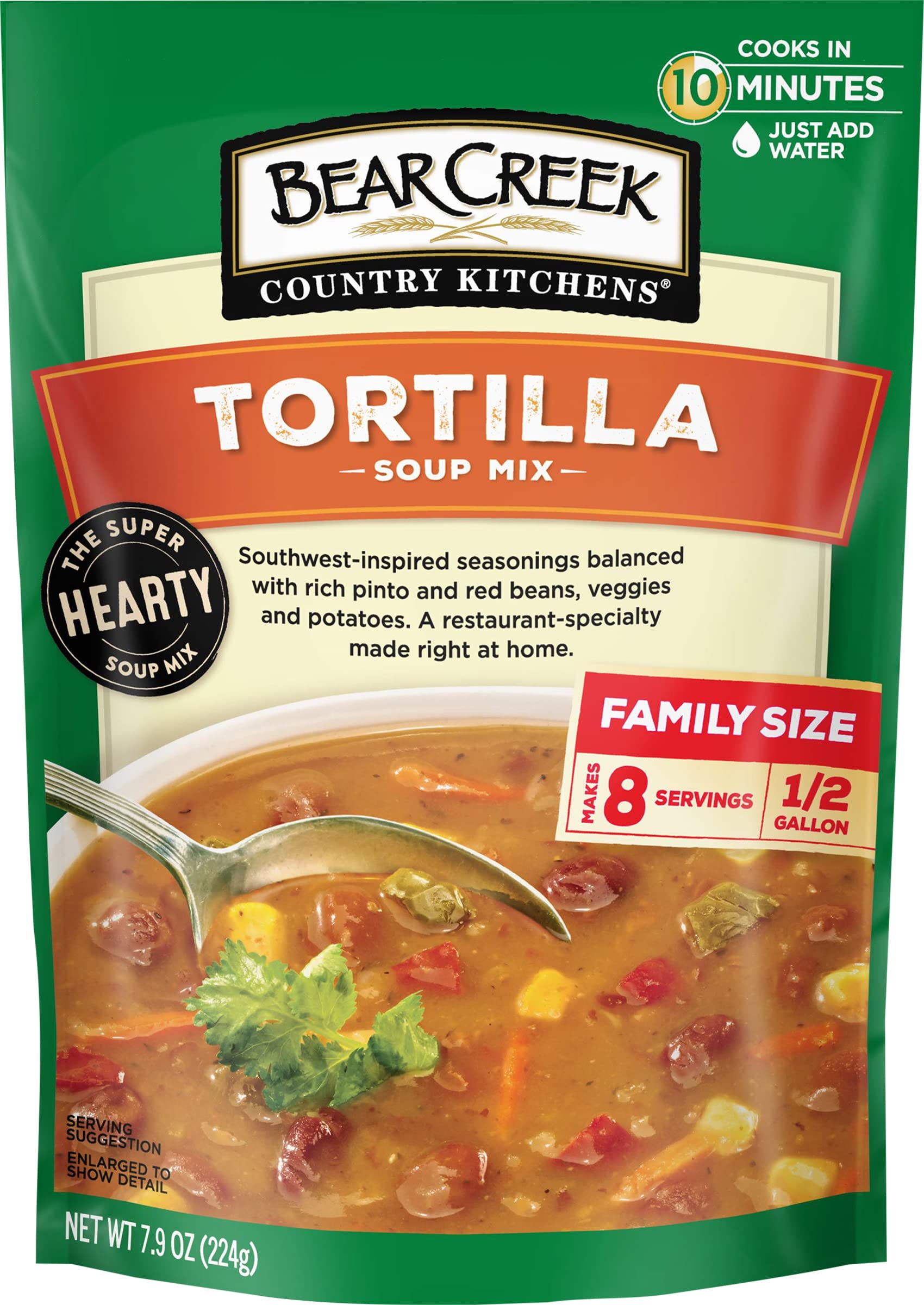 Bear Creek Tortilla Soup Mix – Hearty Pantry Staple for Family Weeknight Dinners, Just Add Water