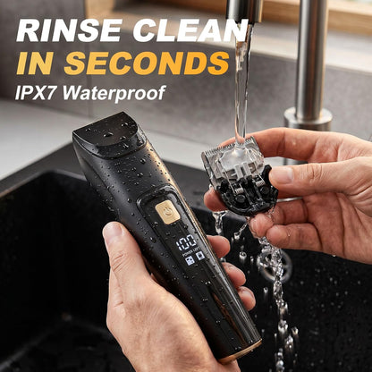 Beard Trimmer for Men – Anti-Slip Grip and Safe Wet Dry Operation
