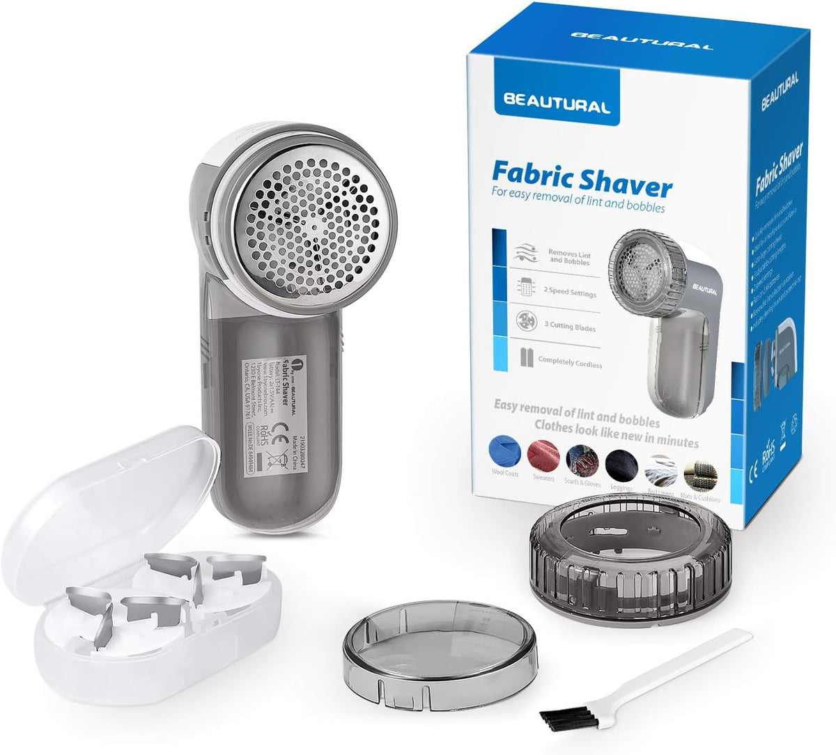 BEAUTURAL Fabric Shaver and Lint Remover, Efficient Lint Removal for Weekly Wardrobe Prep