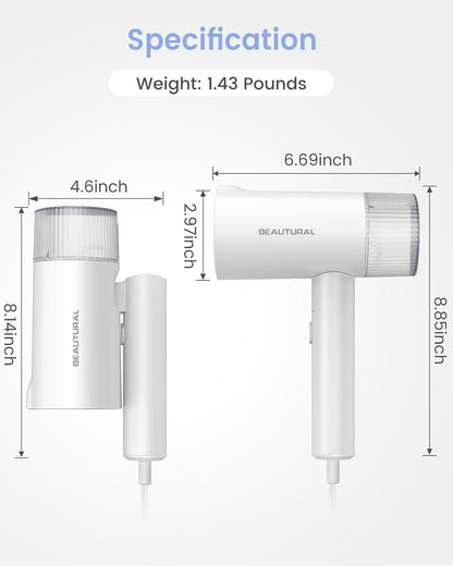 BEAUTURAL Travel Steamer for Clothes – Graduation Gift for College Students Moving Into Dorms and Small Apartments