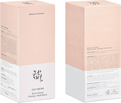 Beauty of Joseon Revive Snail Mucin Ginseng Serum – Romantic Valentine's Day Gift for Wife, Korean Snail Mucin Anti-Aging Hydration Serum