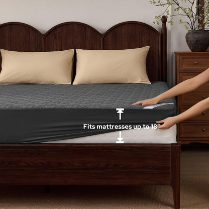 BEDLORE Noiseless Mattress Protector – Silent Brushed Microfiber Bed Pad for Undisturbed Nightly Rest and Wellness Routine