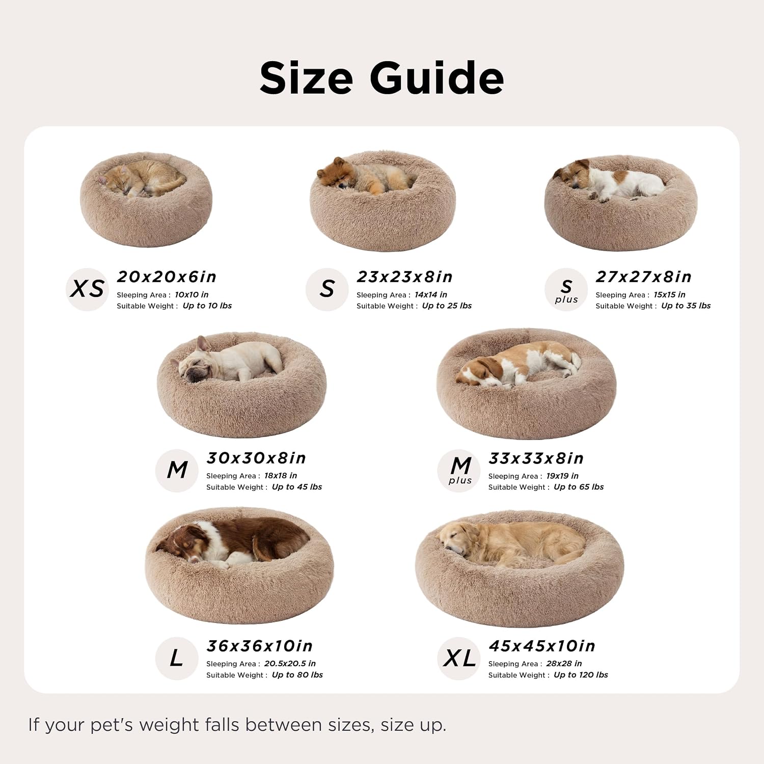 Bedsure Donut Calming Pet Bed – OEKO-TEX Certified Round Bed Safe for Pets and Kids, 30 inch Anti-Slip Washable Dog and Cat Bed
