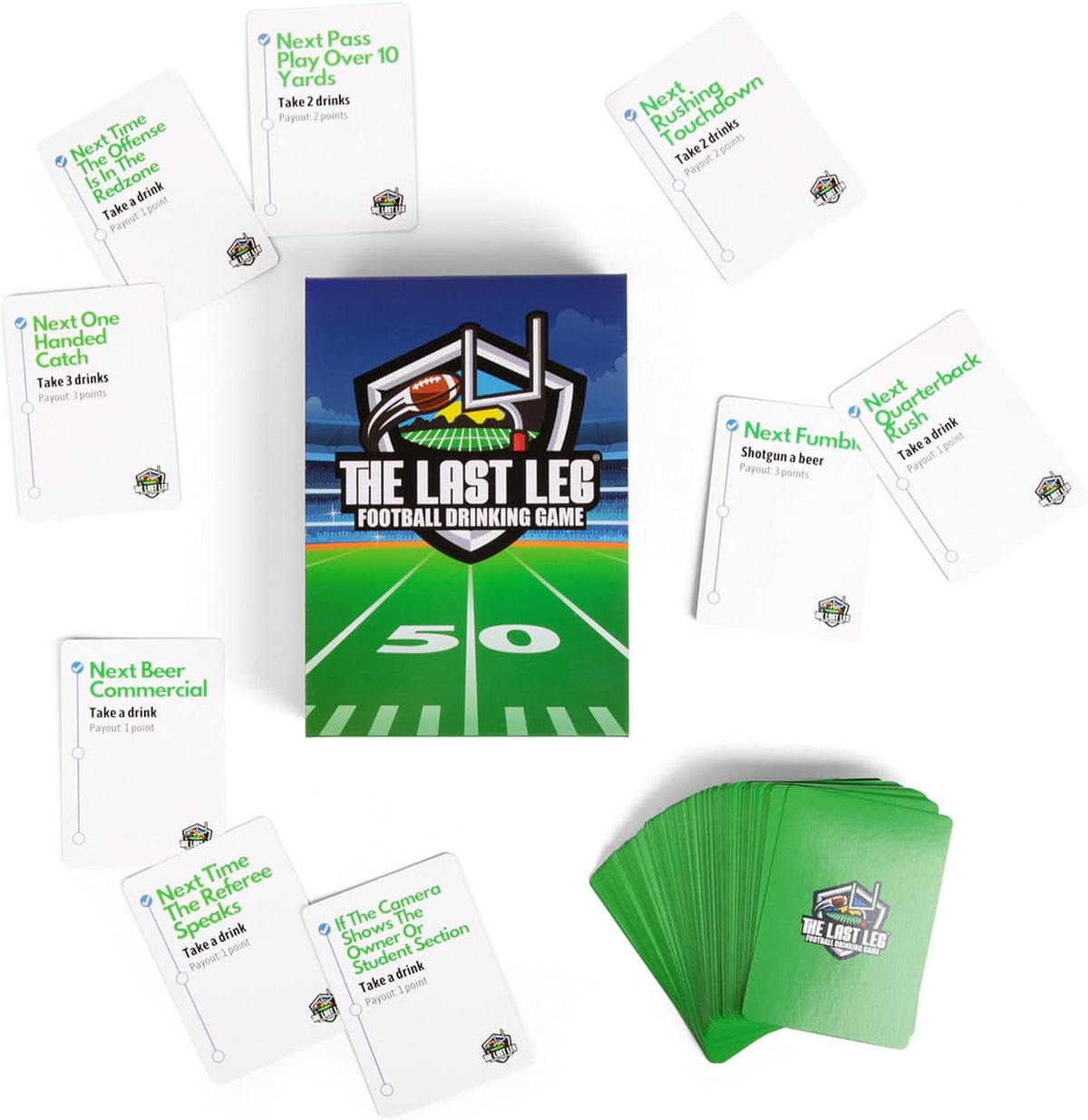 Beer Pressure The Last Leg - Creative Gift for Boyfriend or Husband, Stocking Stuffer Football Card Game for Fantasy Draft Night