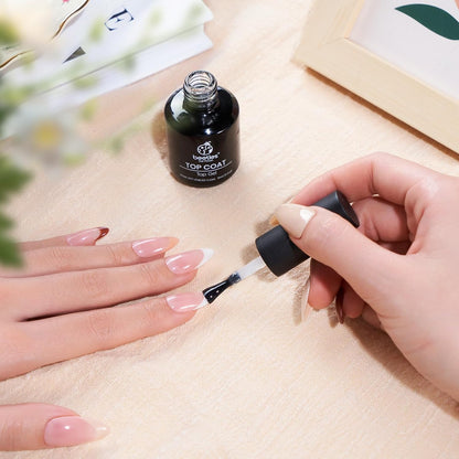 Beetles Gel Polish Top Coat Glossy – Low Odor Healthy Manicure Alternative for Sensitive Nails After Acrylics